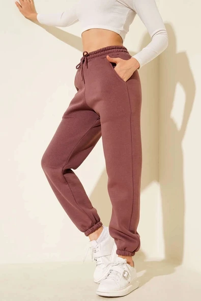 3 iplik şardonlu paça lastikli eşofman tarçın is001 - 3