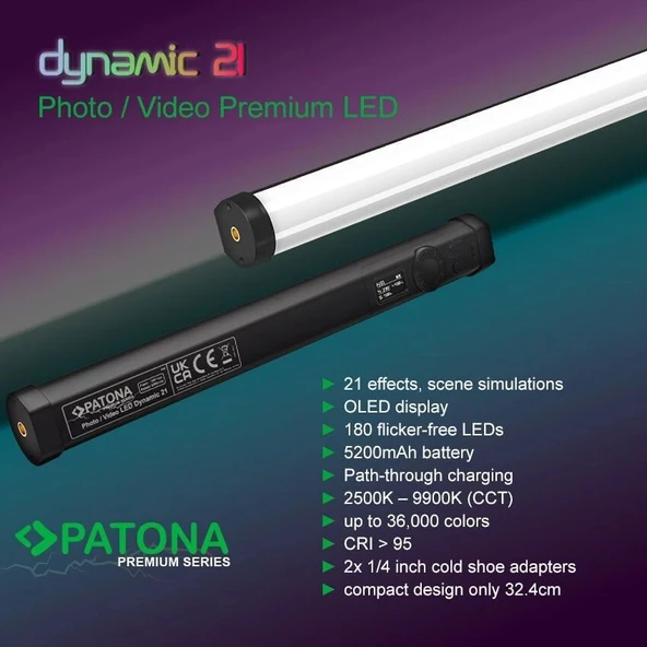 PATONA Premium RC30 RGB Tüp Fotoğraf ve Video Işığı ürün görseli