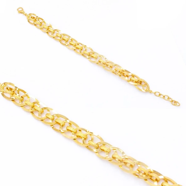 Altın Kaplama Samanyolu Bileklik - FerizZ BLK-256 - Resim 4