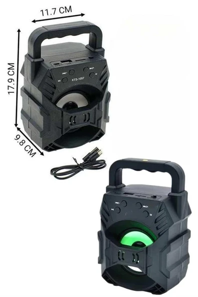 Kablosuz Bluetooth Hoparlör Ses Bombası RGB Işıklı Taşınabilir Yüksek Ses Kaliteli - Resim 4