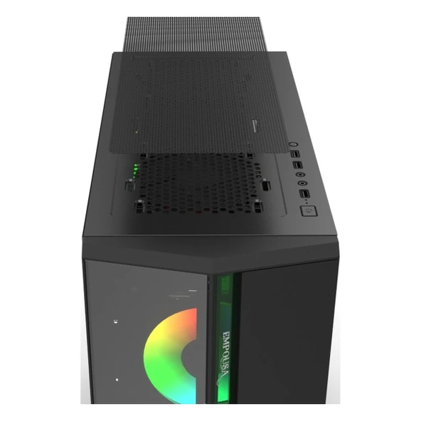 Inca Empousa EMG-17XN USB 3.2 ARGB eATX Mid Tower Siyah Kasa - Resim 3