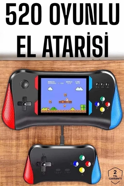 Gamepad Joystick 500 Oyunlu Retro Oyun Konsolu Tv Bağlantı Özellikli 2 Kişilik Destekli - 2