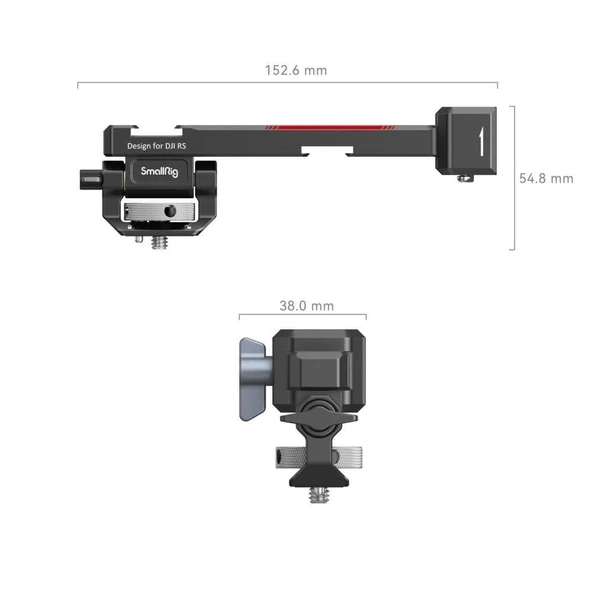 SmallRig 3026 DJI RS 2 / RSC 2 / RS 3 / RS 3 Pro / RS 3 Mini / RS 4 / RS 4 Pro  için  Monitör Montaj Desteği - Resim 3