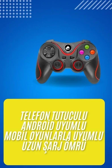 Kablosuz Oyun Kolu Bluetooth Joystick Gamepad Android Uyumlu ürün görseli 1
