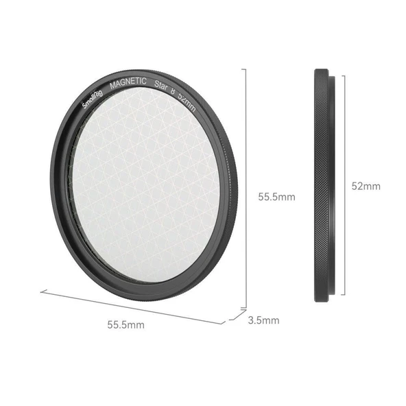 SmallRig 4218 MagEase Manyetik Yıldız-Çapraz Filtre (8 Nokta) 52mm - Resim 2