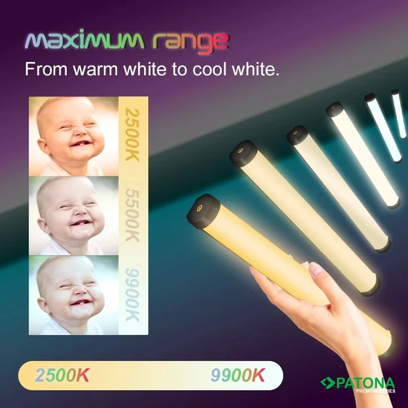 PATONA Premium RC30 RGB Tüp Fotoğraf ve Video Işığı - Resim 5