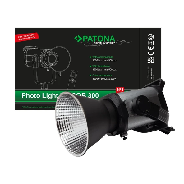 PATONA COB-300 Watt Bi Color Tek'li Kit LED Video Işığı - Resim 4