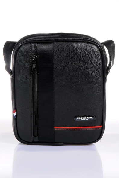 U.S. Polo Assn. Deri Postacı Çanta Siyah Plevr8419