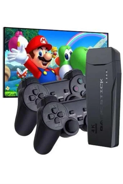 Game Stick El Atarisi 2.4g Kablosuz Çift Kol Oyunlar 4k Game Stick 3500 Oyunlu Atari Uyumlu - 4