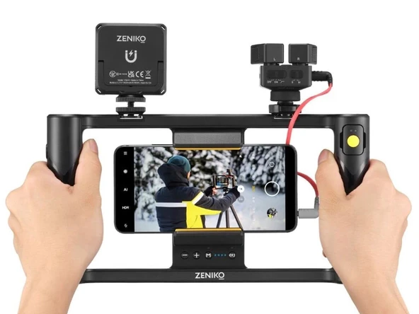 Zeniko MR11 LED'li Vlog Telefon Kiti - 2