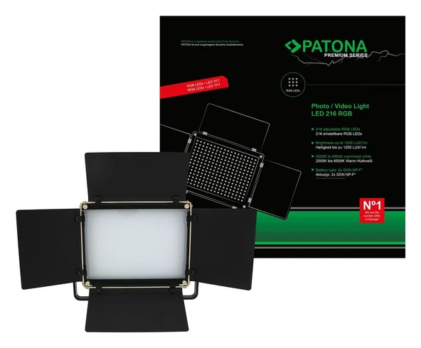 PATONA Premium RGB 216AS LED Fotoğraf ve Video Işığı - 5