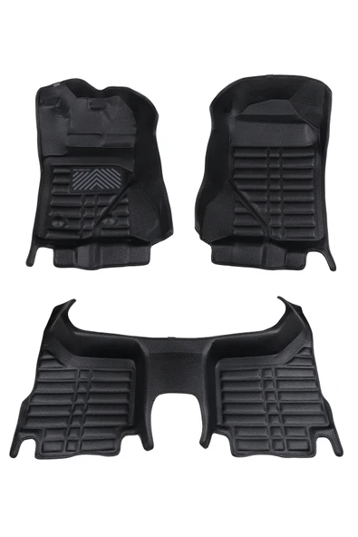 5D Dikişsiz (press) Deri Havuzlu Paspas Siyah Volswagen Amarok 2023-2025 ile uyumlu - Resim 4