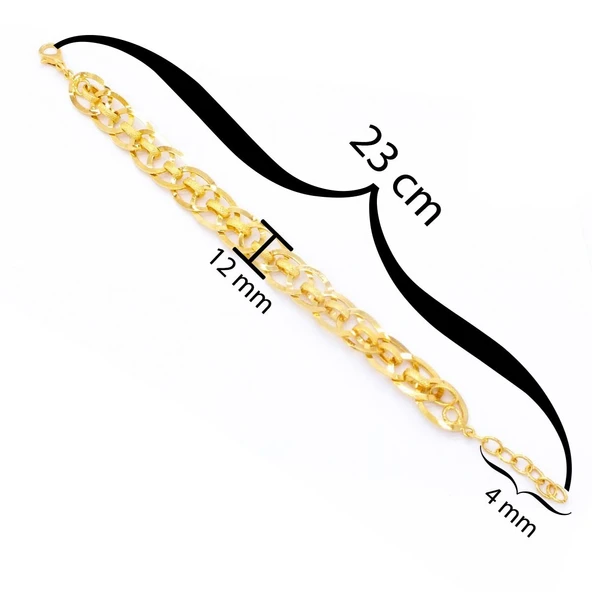 Altın Kaplama Samanyolu Bileklik - FerizZ BLK-256 - Resim 3