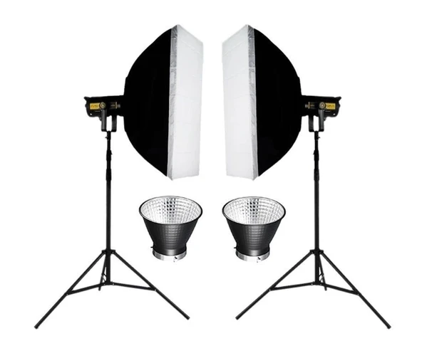 PATONA COB-300 Watt Bi Color İki'li Kit LED Video Işığı - 1