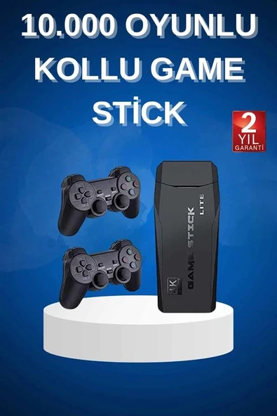Çift Kollu 2.4g kablosuz Retro 4k Game stick 3500 oyun atari HD Görüntü Kalitesi - 2