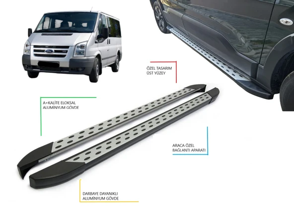 TRANSİT KISA ŞASE NOKTALI YAN BASAMAK 2006 2007 2008 2009 2010 2011 2012 2013 ürün görseli 1
