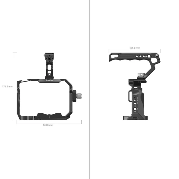 SmallRig 3668B Sony  A7R V / A7 IV / A7S III  için Kafes Kiti - Resim 2
