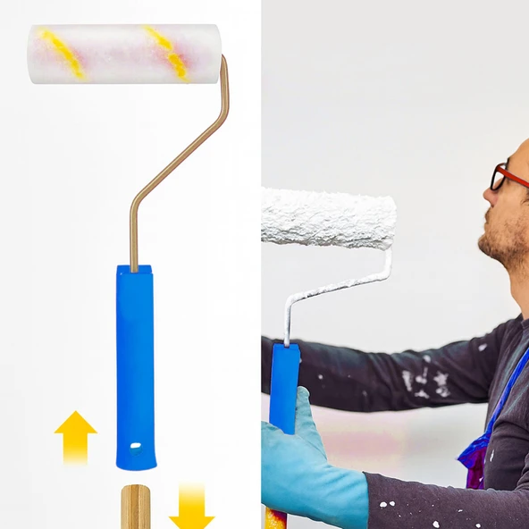 Süperlüks 1003 5cm Orta Çap 25 mm Tüylü İç Cephe Saplı Boya Rulosu 25 cm - Resim 4