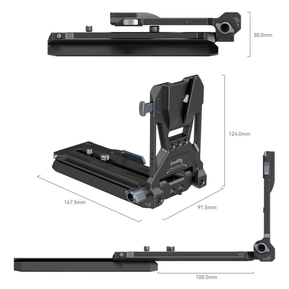 SmallRig 4323 Sony FX6 Canon C70 Sinema Kameraları için  V-Mount Pil Montaj Plakası Kiti - Resim 2