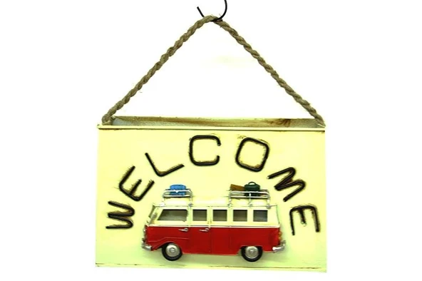 Dekoratif Metal Saksı Vintag Minibüs Temalı Hediyelik - Resim 2