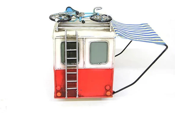 Dekoratif Metal Karavan Tenteli Vintage Biblo Ev Ofis Hediyelik - Resim 5