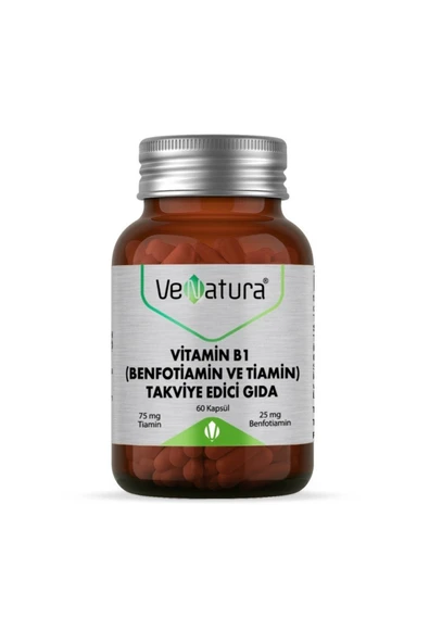 VeNatura Vitamin B1 (BENFOTIAMIN VE TIAMIN ) 60 Kapsül ürün görseli