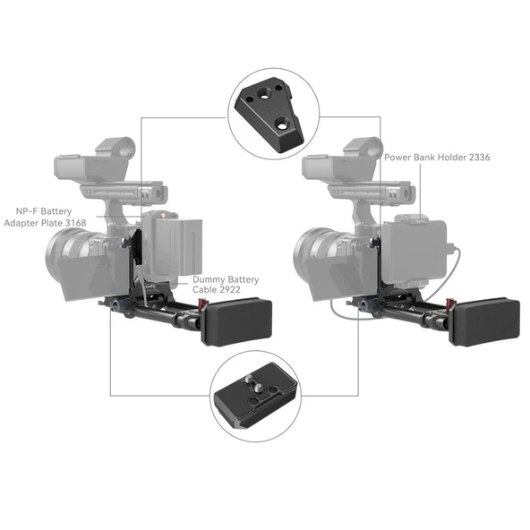 SmallRig 4063 Kompakt V-Mount Plaka Sistemi - Resim 4