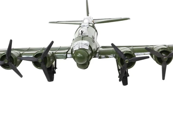 Dekoratif Metal Uçak Vintage Ev Ofis Hediyelik - Resim 3