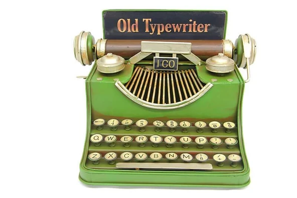 Dekoratif Metal Daktilo Kumbara - Resim 3