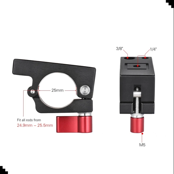 Andoer D5175 25mm Çubuk Kelepçe Tutucu - Resim 4