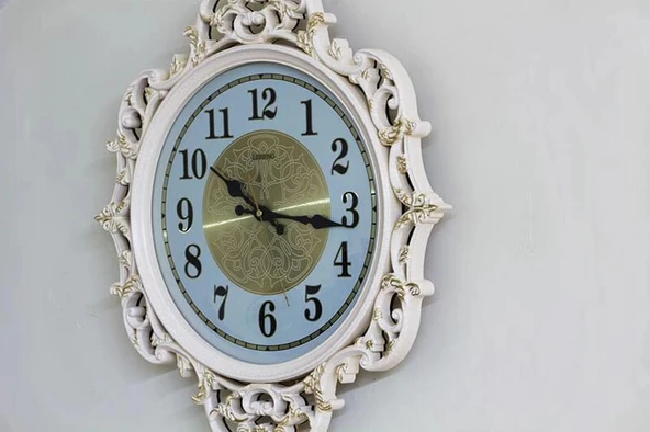 Sarkaçlı Duvar Saati Ferforje Desenli Hediyelik Duvar Saati - Resim 3