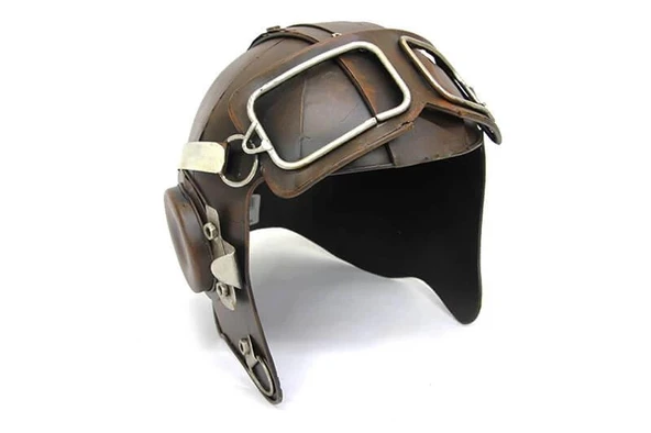 Dekoratif Metal Pilot Kaskı Biblo Dekoratif Hediyelik ürün görseli 1