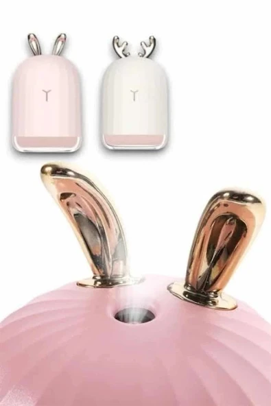 Aromaterapi Hava Nemlendirici Dekoratif USB Şarjlı Tavşan Nemlendirici - 4