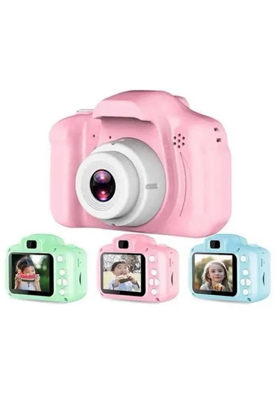 Çocuklara Özel Fotoğraf Ve Video Çeken Mini Çok Renkli Fotoğraf Makinesi - 3