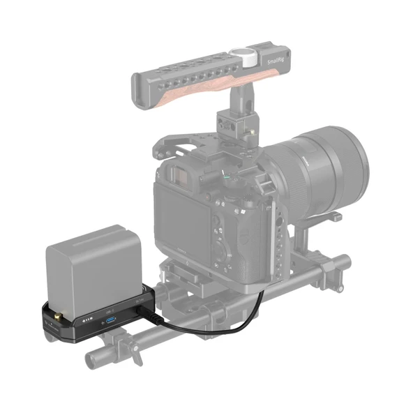 SmallRig 4341 NP-F Pil Montaj Plakası Kiti NP-FZ100 Sahte Pil Güç Kablosu  İle - Resim 3