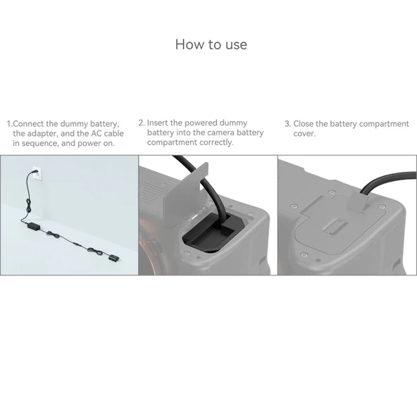 SmallRig 4269B NP-FZ100 Güç Adaptörüyle Kukla Pil - Resim 5