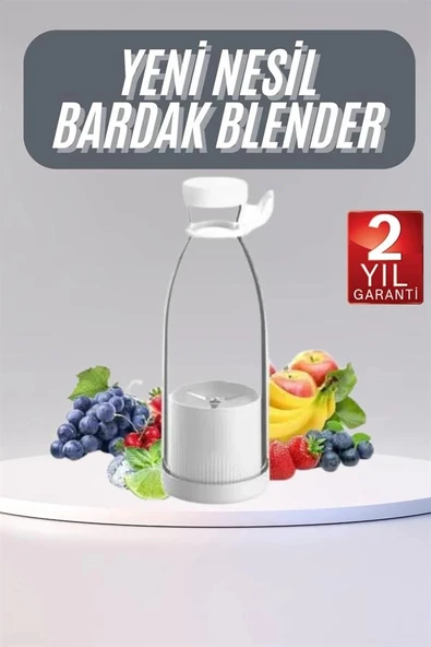 u Geçirmez Kablosuz Şarjlı Dayanıklı Taşınabilir Mini Blender - Resim 2