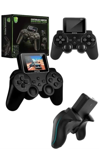 2.4 İnç Ekran 520 Oyunlu Retro Temalı Kablosuz Oyun Kolu El Atarisi - 3