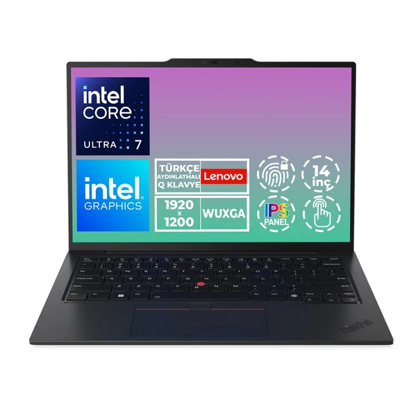 Lenovo ThinkPad X1 Carbon G12 Ultra 7 165U 32GB 1TB SSD 14" WUXGA W11P Dokunmatik Laptop 21KCS0G2TX ürün görseli 1
