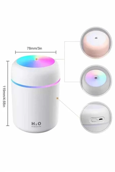 Hava Nemlendirici Buhar Makinesi Led Işıklı USB Dekoratif Nemlendirici - 4