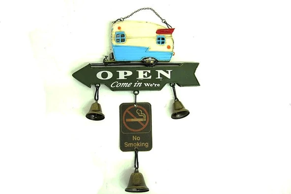 Dekoratif Metal Karavan Kapı Rüzgar Çanı Vintage Hediyelik ürün görseli 1