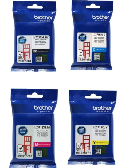 BROTHER Mfc J3930DW Için LC3719XL Kartuş Seti 4 Renk - Resim 2