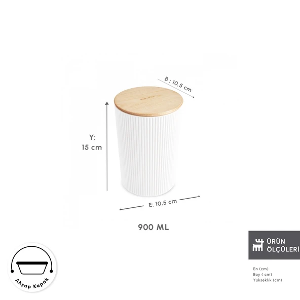 Karaca Massimo Saklama Kabı 0,9 Lt Krem - Resim 2