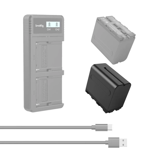 SmallRig 4073 NP-F970 Lithium-Ion Sony Batarya - Resim 2