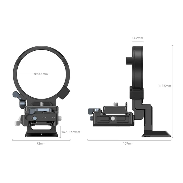 SmallRig 4244 Sony A1 / A7 / A 9 / FX Serisi İçin Döndürülebilir Yataydan Dikeye Montaj Plakası Kiti - Resim 5