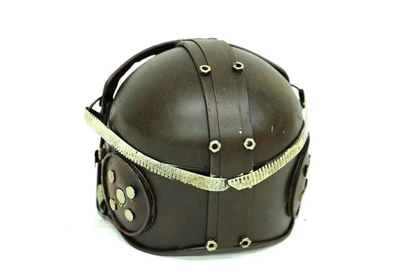 Dekoratif Metal Pilot Kaskı Biblo Vintage Dekoratif Hediyelik - Resim 3