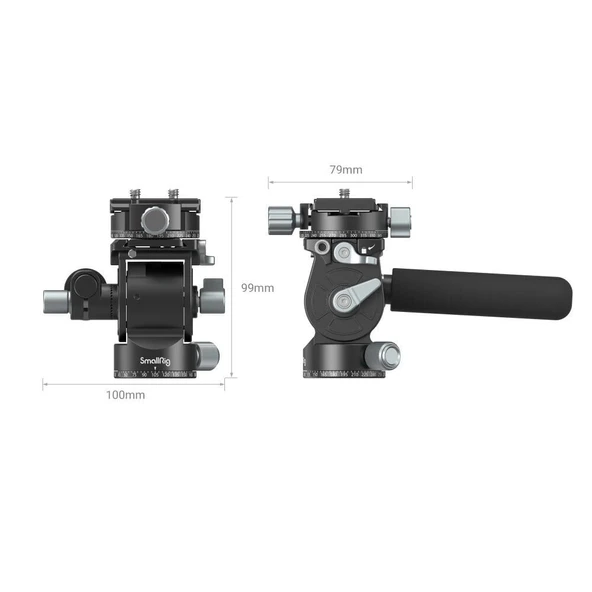 SmallRig 3457B Hafif Sıvı Başlıklı Video Kafası - Resim 3