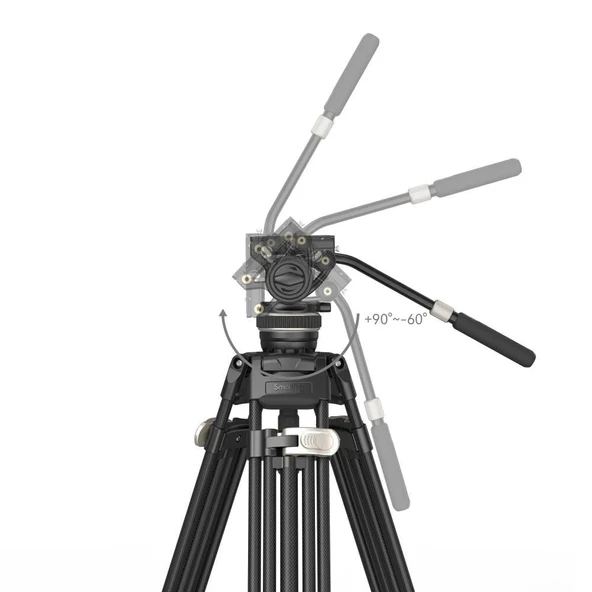 SmallRig 3989 AD-100 Video Kamera Karbon Fiber Tripod Kiti - 3
