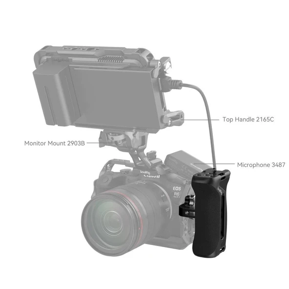 SmallRig 4015 Kafes Yan Kolu 1/4  Vidalı - Resim 6