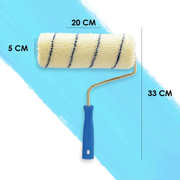 Süperlüks 1003 5cm Orta Çap 25 mm Tüylü İç Cephe Saplı Boya Rulosu 25 cm - Resim 3